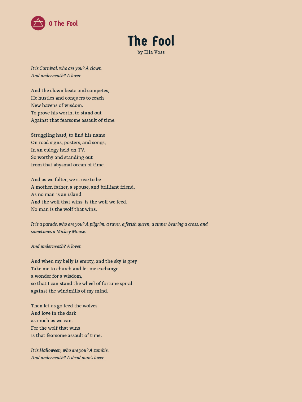 0 The Fool - The Fool - Ella Voss