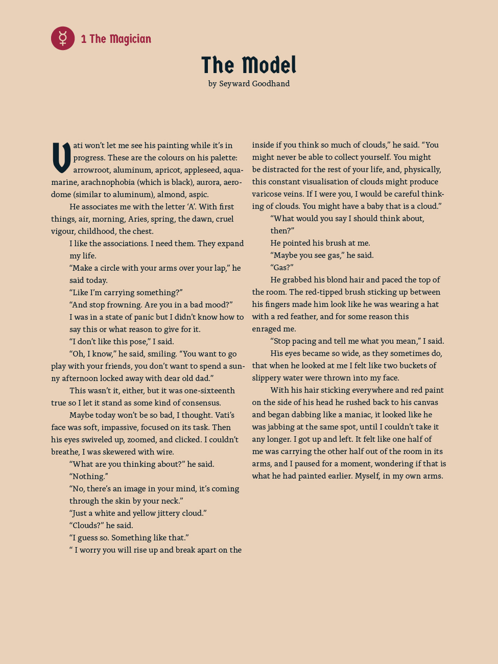 1 The Magician - The Model - Seyward Goodhand