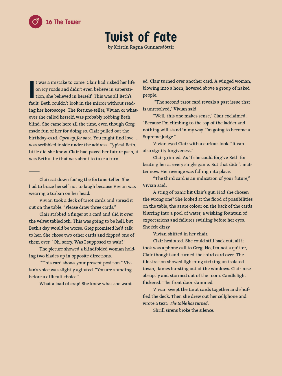 16 The Tower - Twist of Fate - Kristín Ragna Gunnarsdóttir