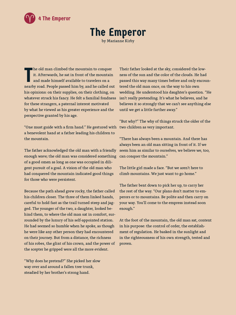 4 The Emperor - Emperor - Marianne Kirby